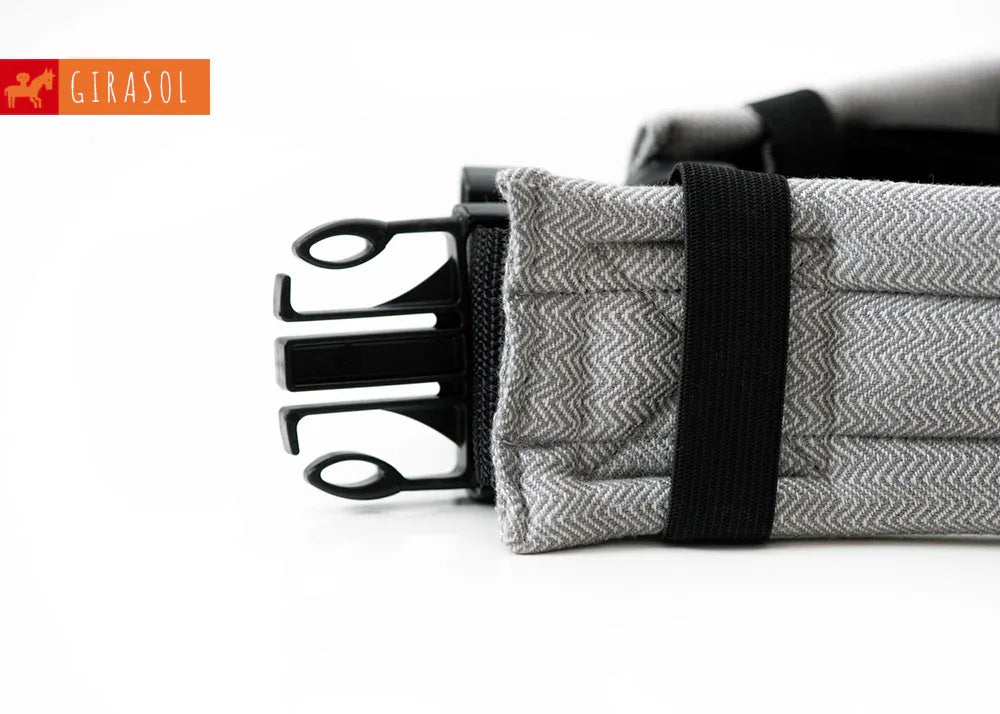 Schnallenhüftgurt Grau Fischgrat - Girasol GbR