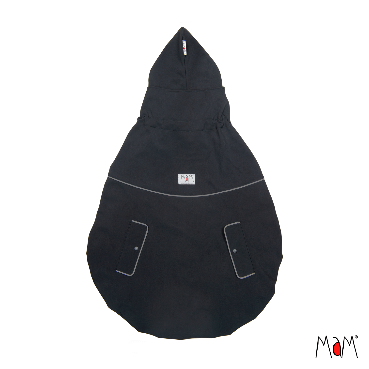 Tragecover 4 Season Softshell Black mit Tragepuppe angezogen